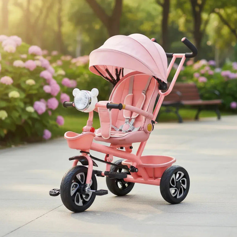 Triciclo De Lugo Bebe Niño Multietapa Kidshop 6068 Rosa Claro