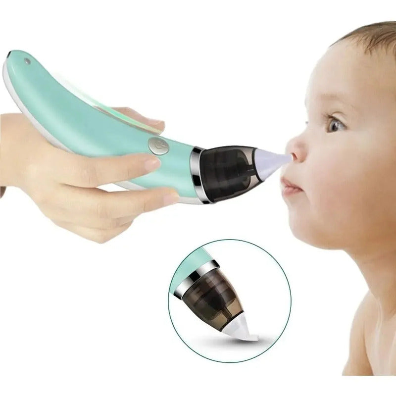 Aspirador Nasal Electrico Para Bebes Para Aliviar La Congest Color Blanco/verde