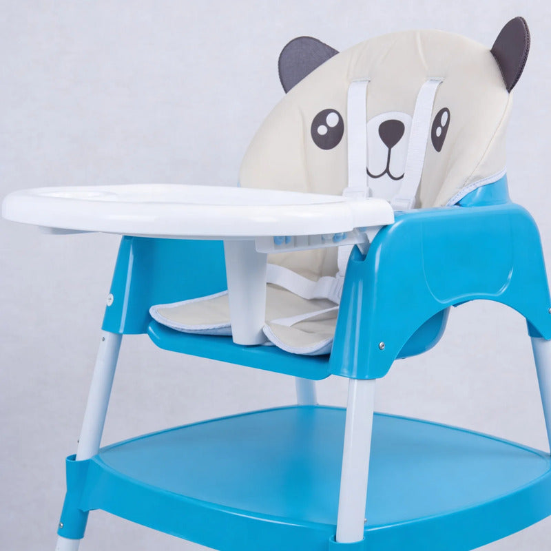 Silla Comedor Y Escritorio Para Bebe + Cojin Acolchado Oso