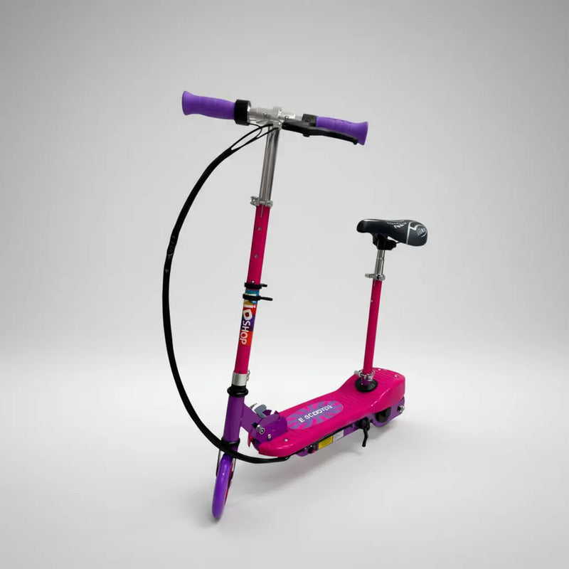 Patineta Scooter Eléctrico Kidshop Pt06 Con Silla Color Fucsia