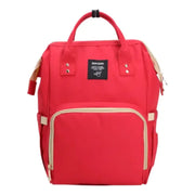 Pañalera Bolso Morral Materno De Bebe 1005-rj Rojo Lisa