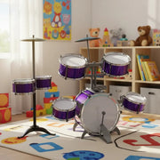 Set Batería Musical 7tambores + Silla Niños Percusión Hk8031
