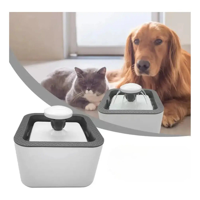 Fuente De Agua Bebedero Para Mascotas Silencioso Automatico 5v Blanco