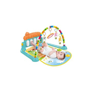 Gimnasio Piano Manta Con Sonajeros Para Bebes Y Con Sonidos Color Celeste Expreso Polar