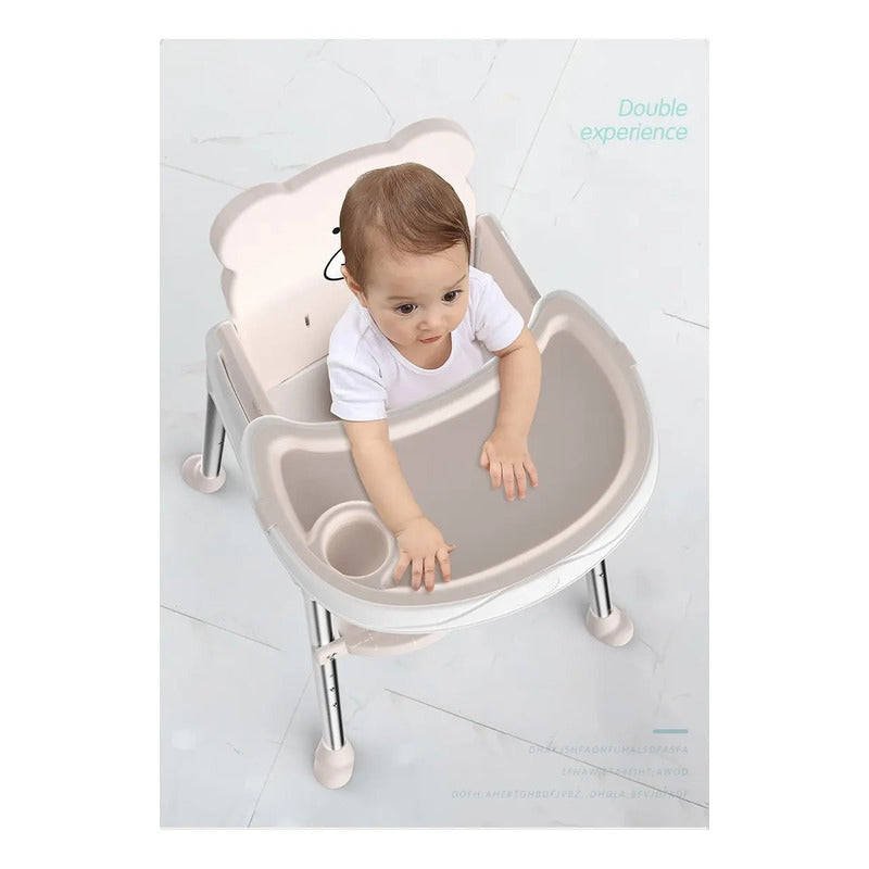 Silla Comedor Para Bebe Multifuncional 5 En 1 + Obseq Bz-506 Color Rosado Ninos