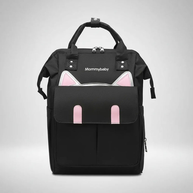 Bolso Pañalera Multifuncional Bebe Mochila Gatico Ref 1403