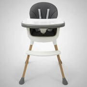 Silla De Comer Para Bebé Kidshop Doble Bandeja 45138 Liso Gris