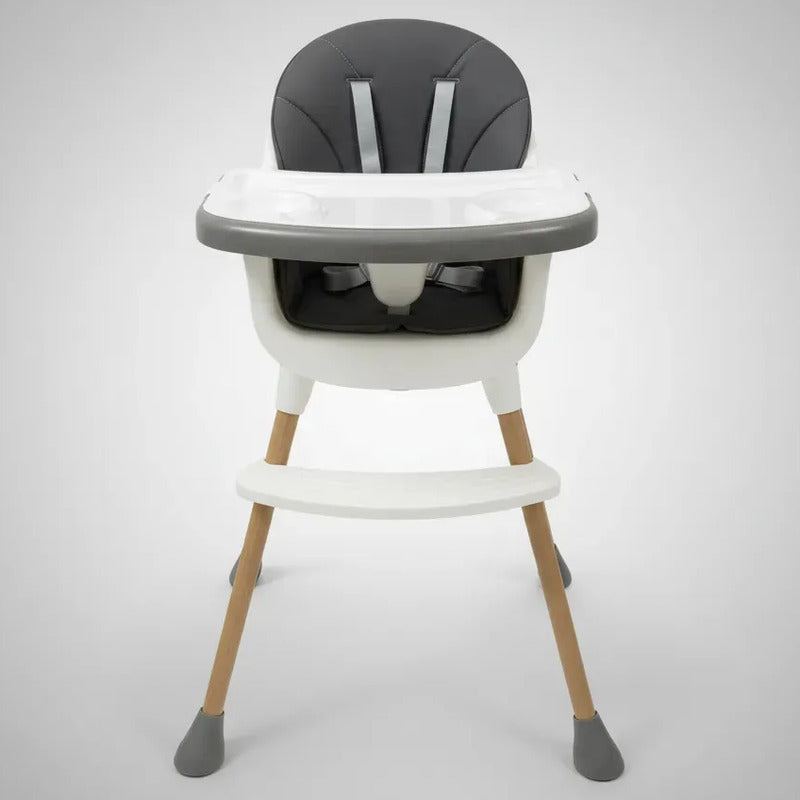 Silla De Comer Para Bebé Kidshop Doble Bandeja 45138 Liso Gris