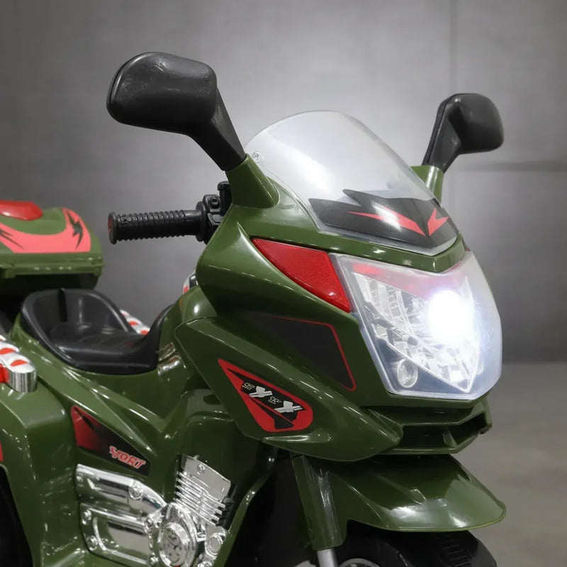 Moto Eléctrica Kidshop 2025 Montable 6v 1 Asiento Color Verde Oscuro 110/220v