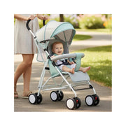 Coche Paseador Moody Pd-701-2 Verde Claro Capota Retráctil Plegado Fácil 30kg Blanco