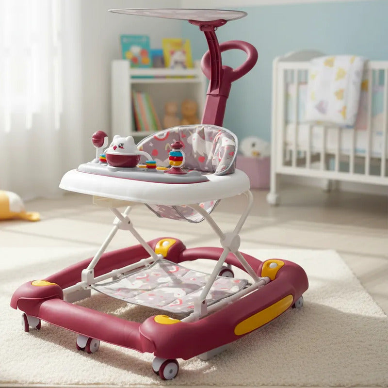 Caminador Mecedora Guia Musical Bebe Tapete Saltarin 834b