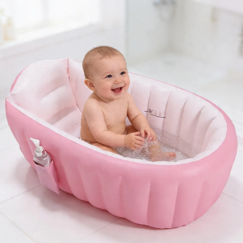 Piscina Bañera Tina Inflable Para Bebes 88x58x28cm