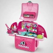 Set De Cocina Portátil Fucsia 40cm Juguete Rx532-14 Rosa Chicle