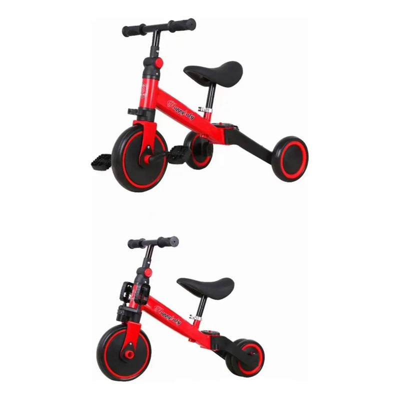 Patineta Scooter 2 In 1 Niño Niña Manopatin Triciclos Musica Color Rojo Kidshop