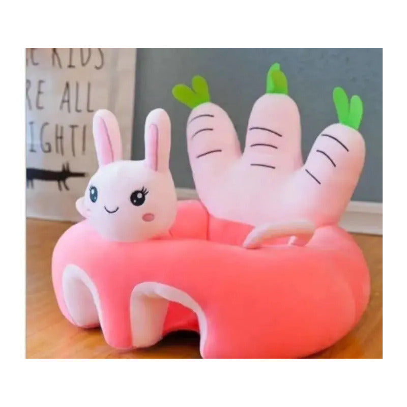 Cojin Planet Home Peluche 2022 De 55cm X 35cm Liso De Conejita Color Rosa -