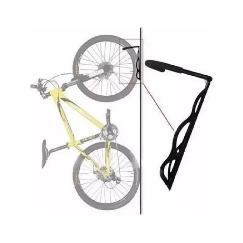Soporte De Pared Para Bicicleta Genérica Fijo Color Negro Unidad