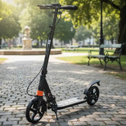 Patineta Mono Patín Scooter Freno Qc-002s Color Negro