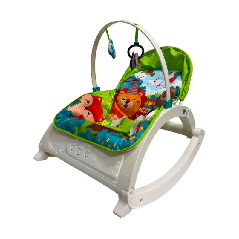 Silla Mecedora Vibradora Crece Conmigo + Toldillo Selva