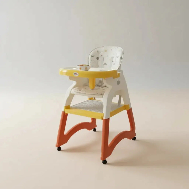 Silla Comedor Escritorio Multifuncional 3 En 1 Bebes O Niños Amarillo