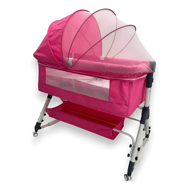 Cuna Colecho Para Bebe Con Mosquitero Mecedora Y Organizador
