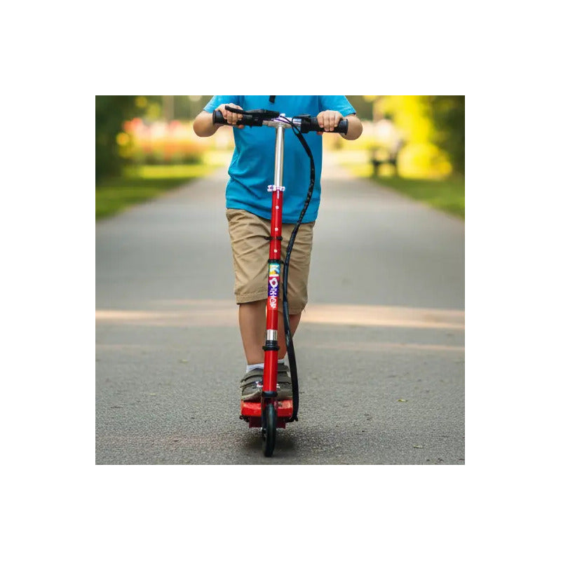 Scooter Patineta Eléctrica Roja Con Silla Plegable Para Niños 5+ Años Rojo
