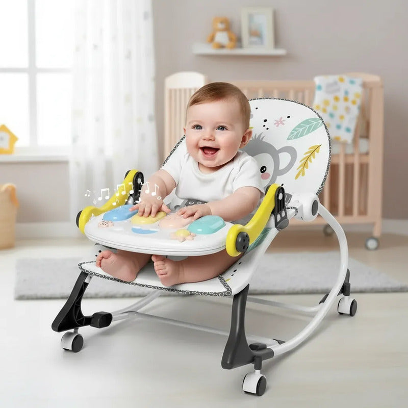 Silla Mecedora Musical Con Ruedas, Piano Musicales 7193