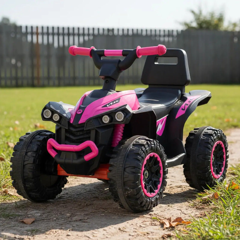 Cuatrimoto Infantil Electrica Musical Luces Bluetooth Kb007 Color Fucsia