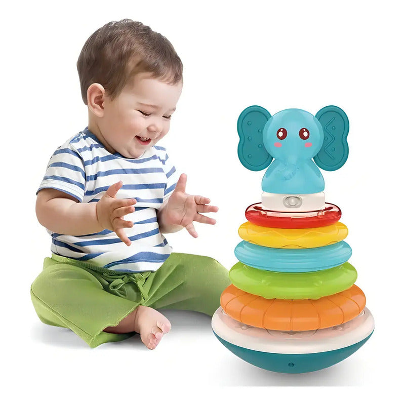 Juguete Apilable Didactico Para Bebés Musical Y Luces Color Multicolor