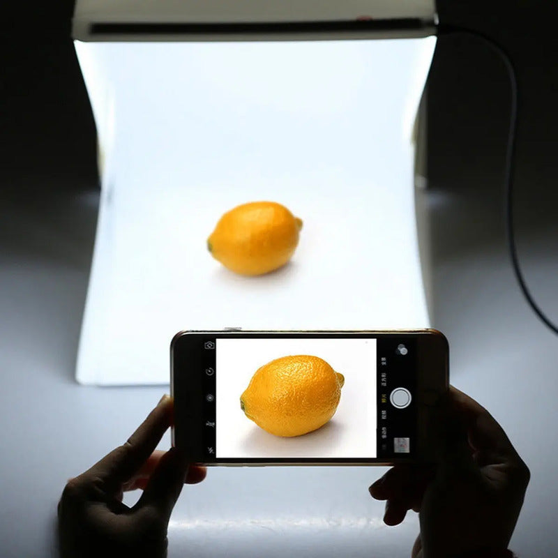 Estudio Fotografico Portatil + 2 Fondos+ Luces Led + Estuche 110v