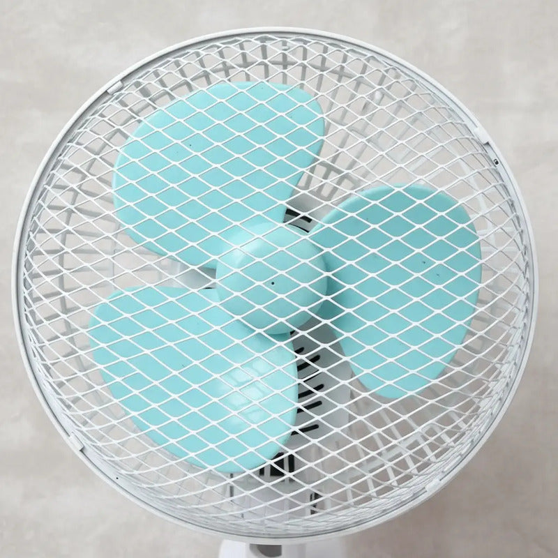 Ventilador Abanico De Mesa Y Pinza 2 En 1 3 Blanco 110v Azul Plástico