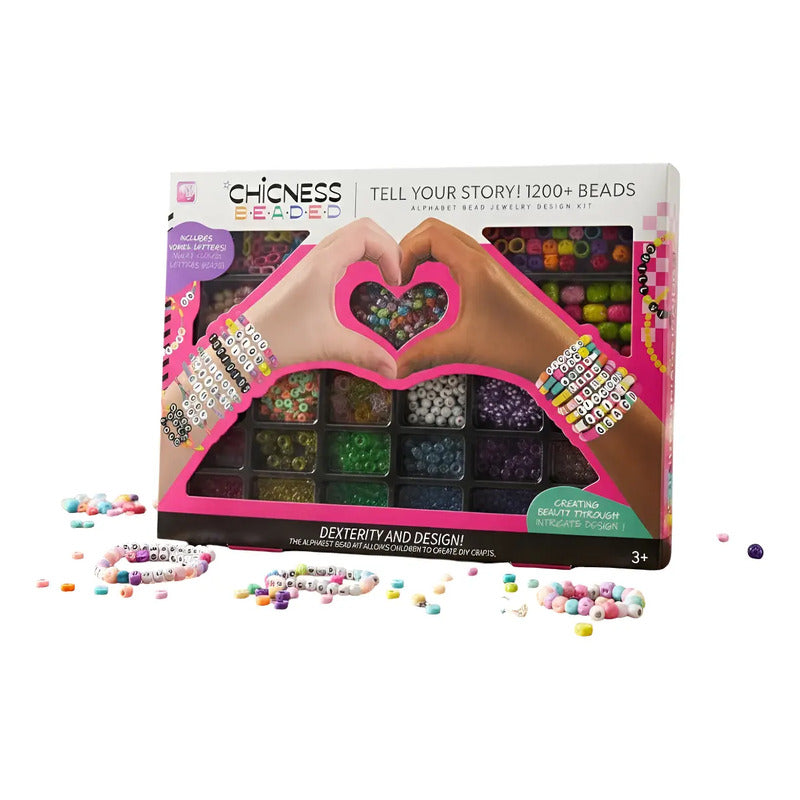 Set Para Hacer Pulseras Con Letras Y Colores J-9170
