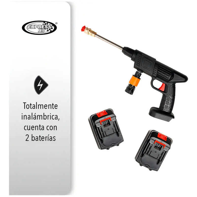 Hidrolavadora Inalámbrica Portátil Recargable Maletin Hmj002 Negro
