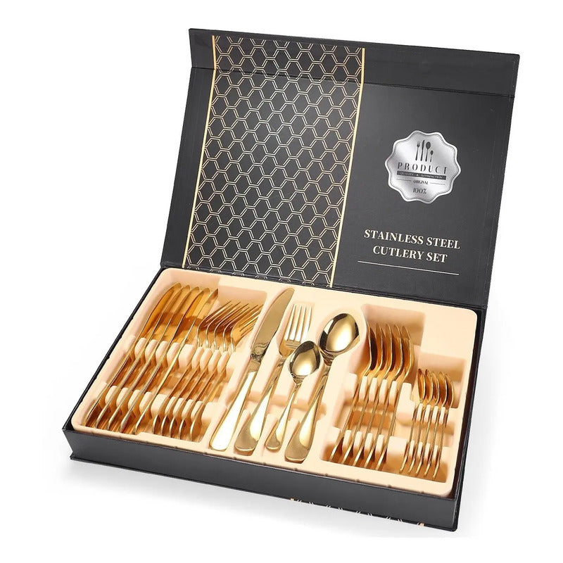Juego De Cubiertos Set 24 Piezas Acero Inoxidable