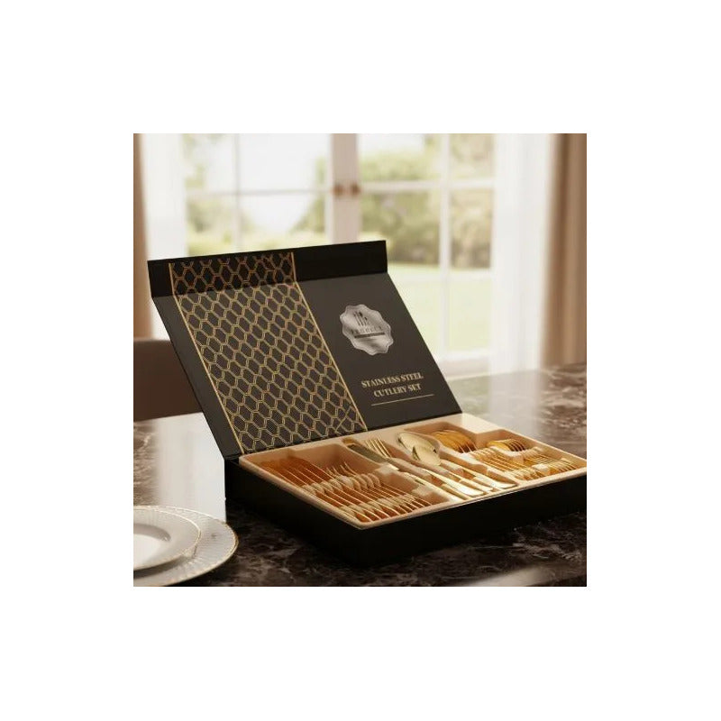 Juego De Cubiertos Set 24 Piezas Acero Inoxidable