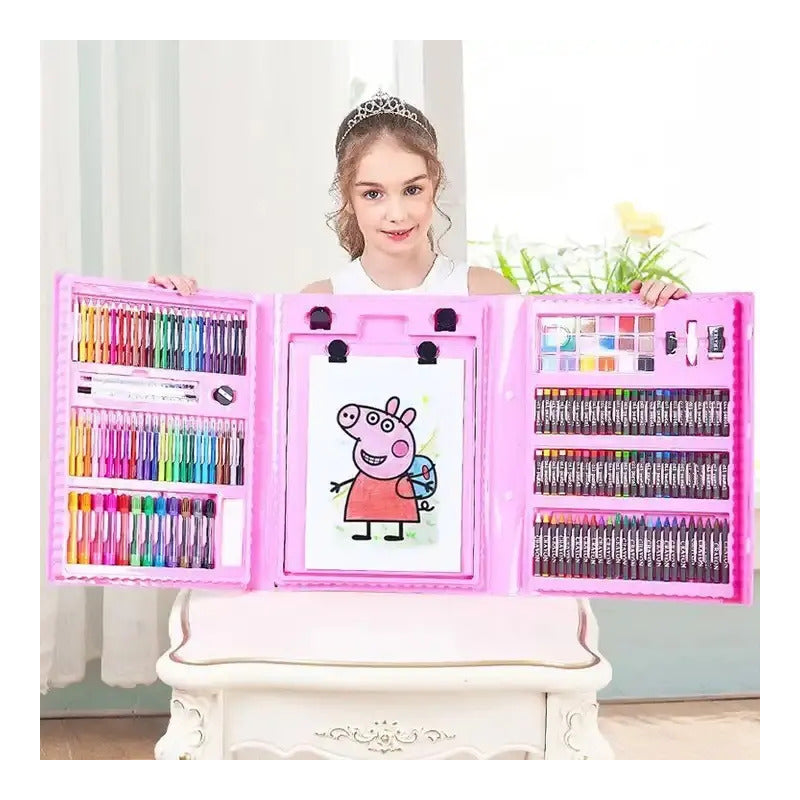 Set De Arte Para Niños 208 Piezas Portátil Crayon Colores