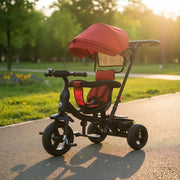 Triciclo Paseador Con Guía Bebe Infantil Paseador 6041 Rojo