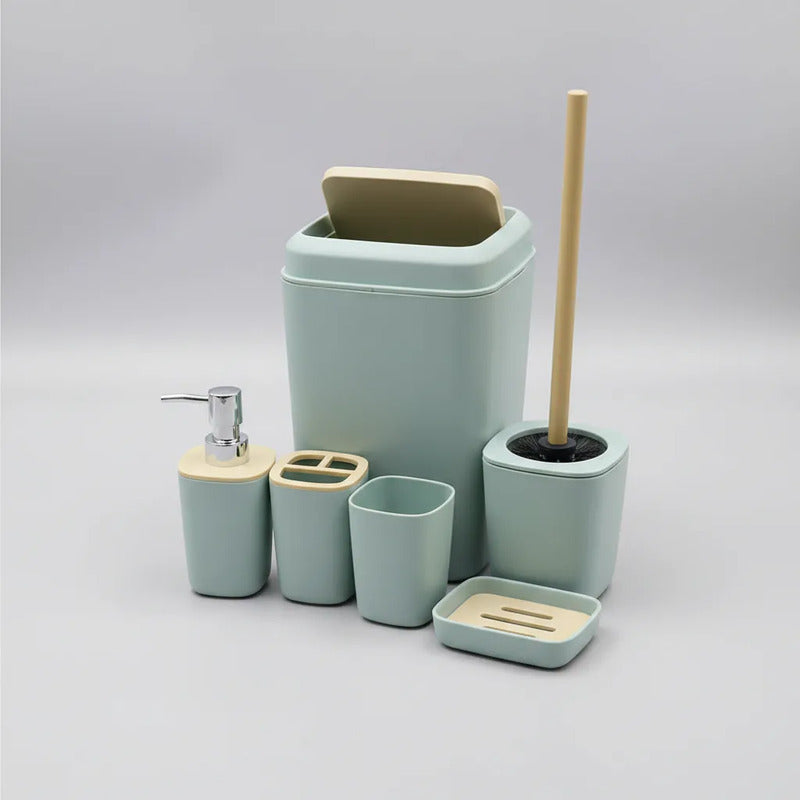 Juego De Accesorios Para Baño 6 Piezas G35693-2 Blanco