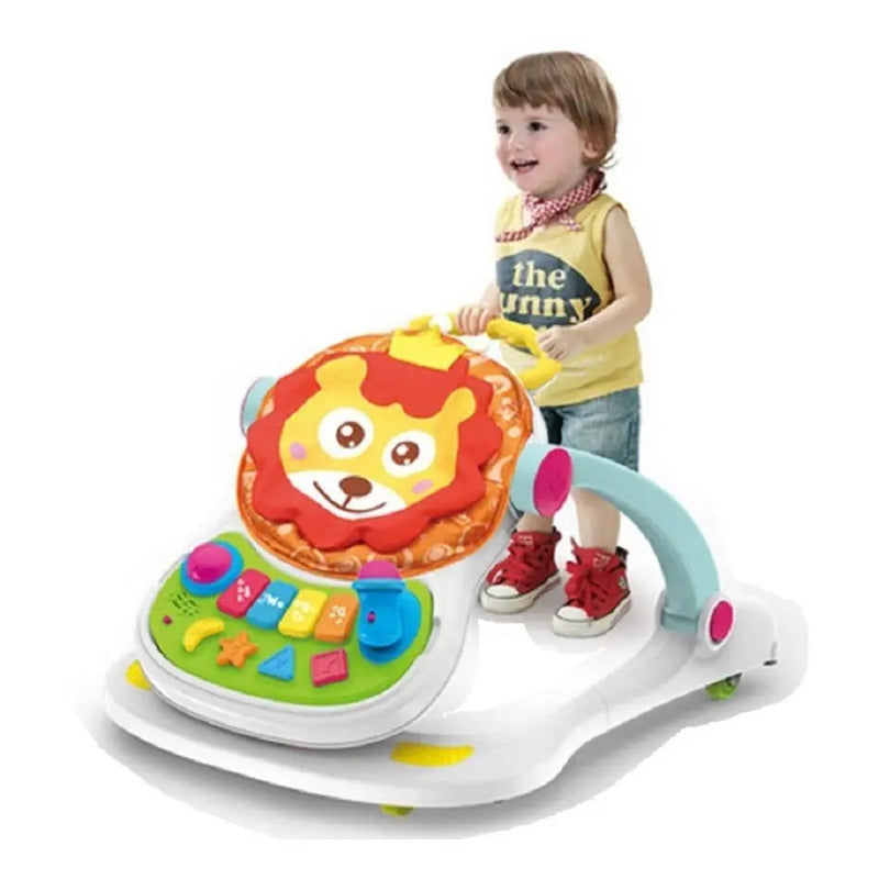 Caminador 4 En 1 Comedor Bebe Andadera Didactico Niño Niña  Blanco