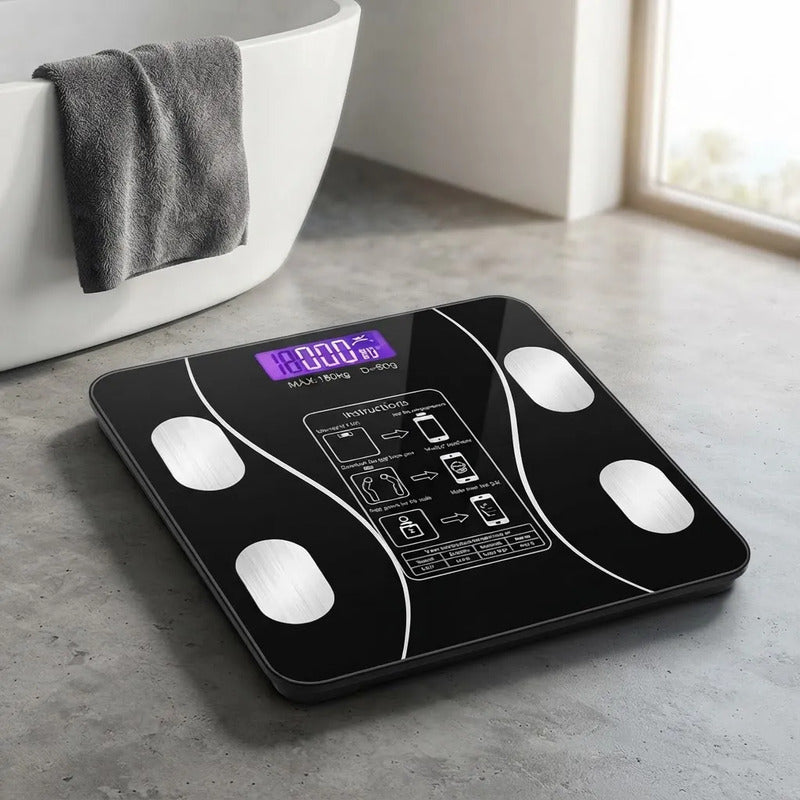 Báscula Corporal Personal Inteligente Imc Digital 36468 Negro 110v
