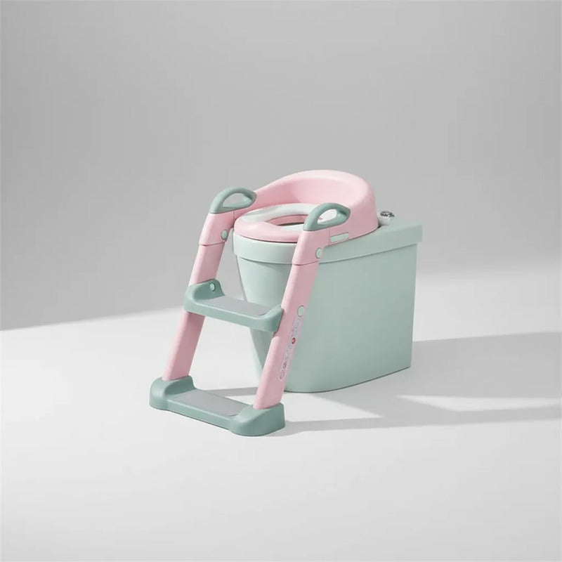 Escalera Baño Entrenamiento Inodoro Niños Os1 Rosado Rosado
