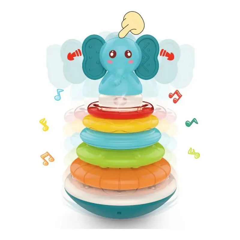 Juguete Apilable Didactico Para Bebés Musical Y Luces Color Multicolor