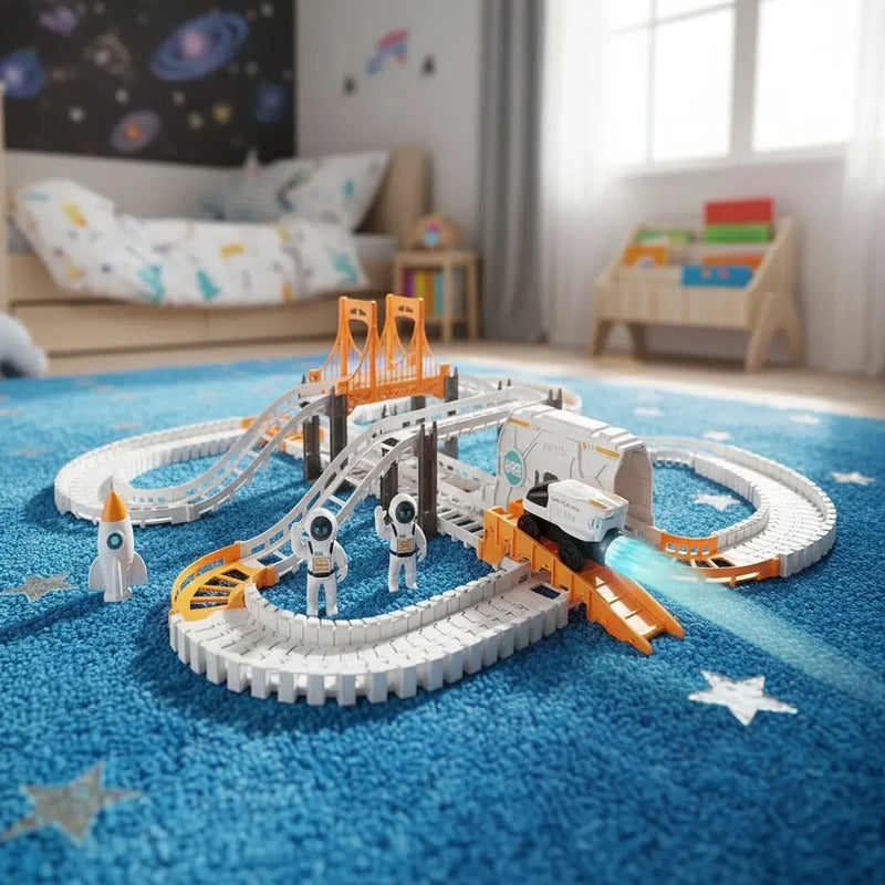 Pista De Carreras Astronauta Infantil Juguete  Pc-3717 Blanco