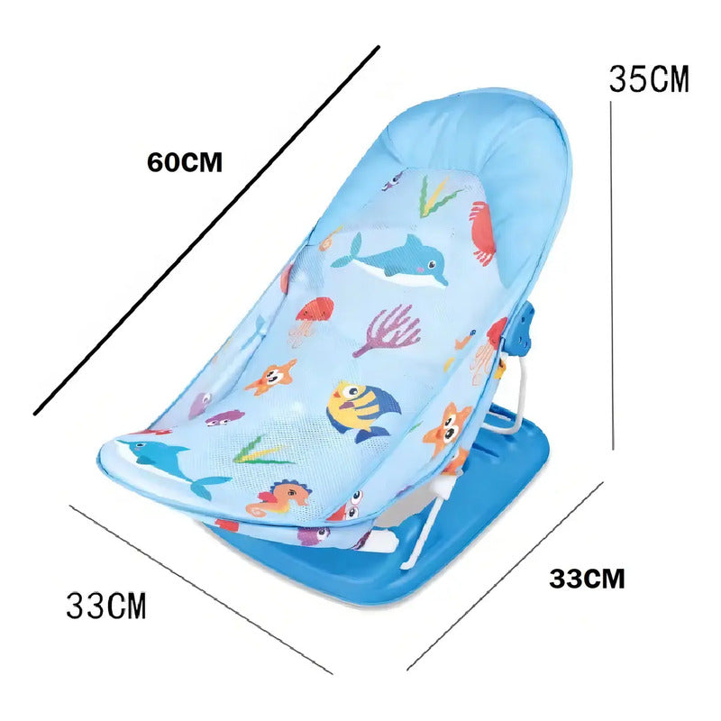 Silla Asiento Soporte Bañera Para Bebe Descanso Malla 66577 Color Rosa