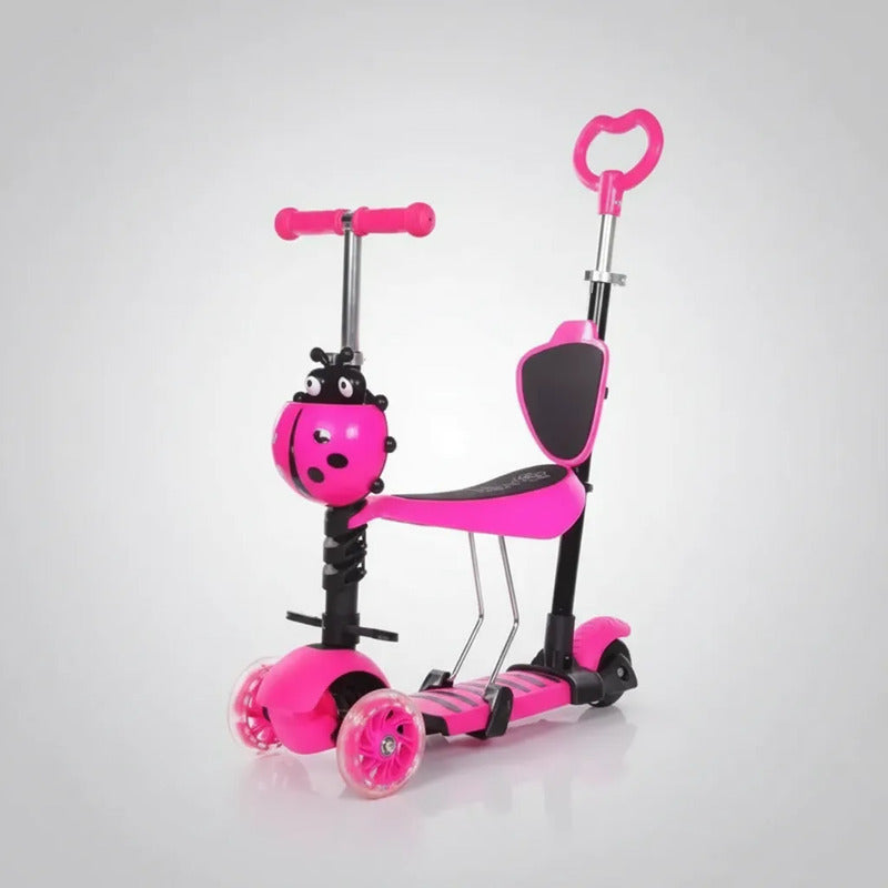 Patineta Scooter De Pie Scooter Mariquita Qc2864-rs Rosa Qc2864