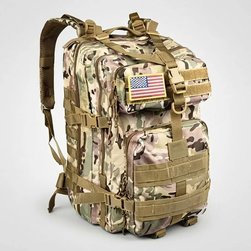 Mochila Maleta Maletin Táctico Militar 40 Litro Beige Liso