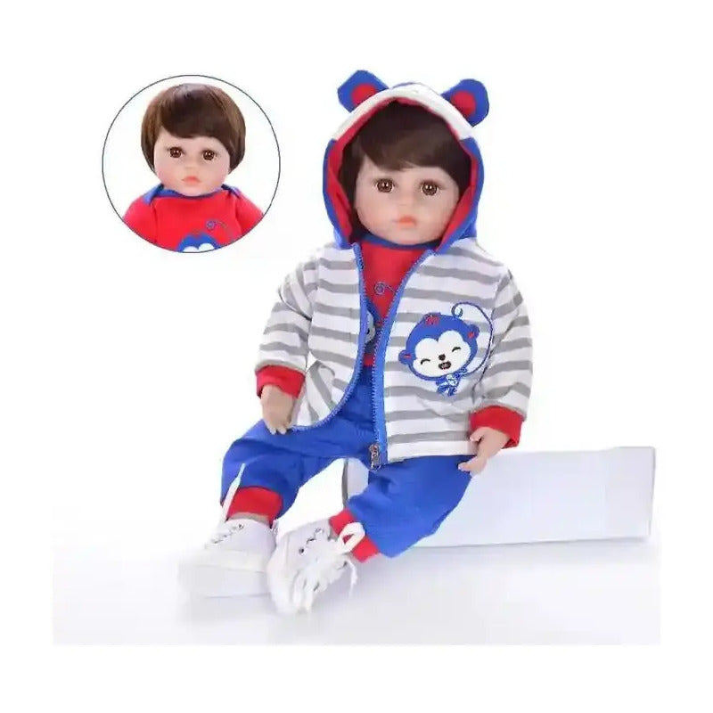 Bebe Silicona 100% Realista Niño Marinero + Accesorios 6559