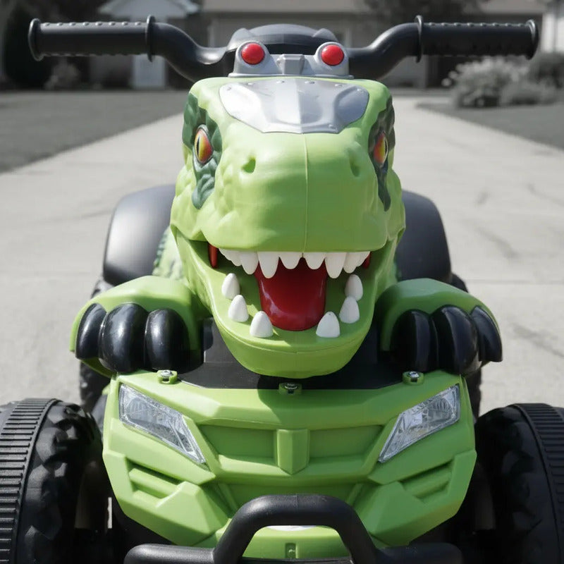 Cuatrimoto Eléctrica Niños Musica Luces Dino Mt003 Color Verde