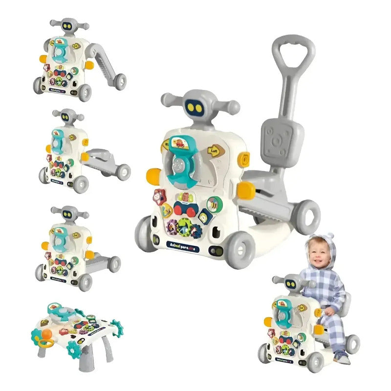 Andadera Caminador Kidshop 6en1 Mesa Y Actividades He0831 Color Gris