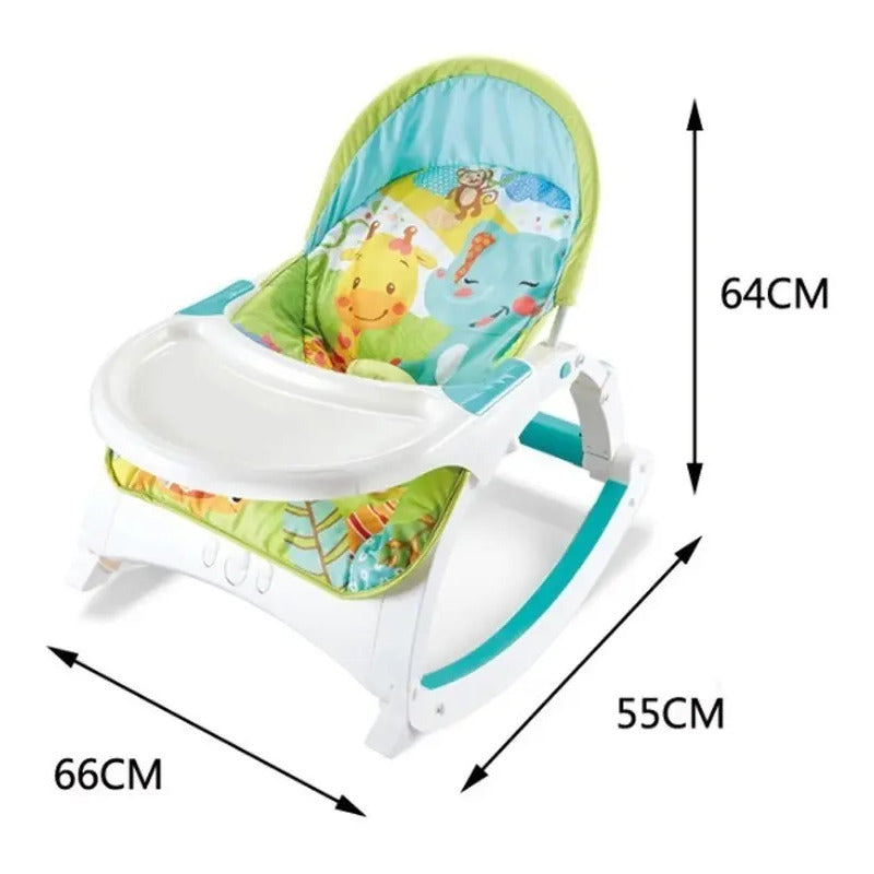 Silla Mecedora Vibradora Crece Conmigo Bebe Con Bandeja