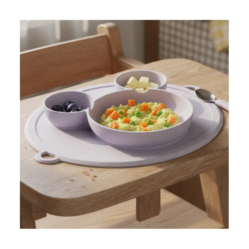 Plato En Silicona Bebe Antideslizante Colores Hydg-2